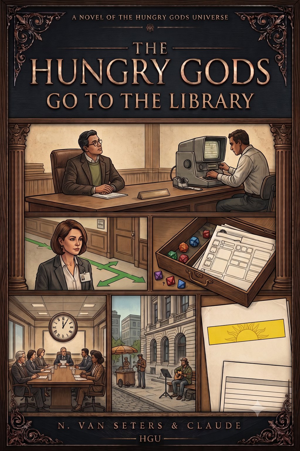 Cover of The Hungry Gods Go to the Library
